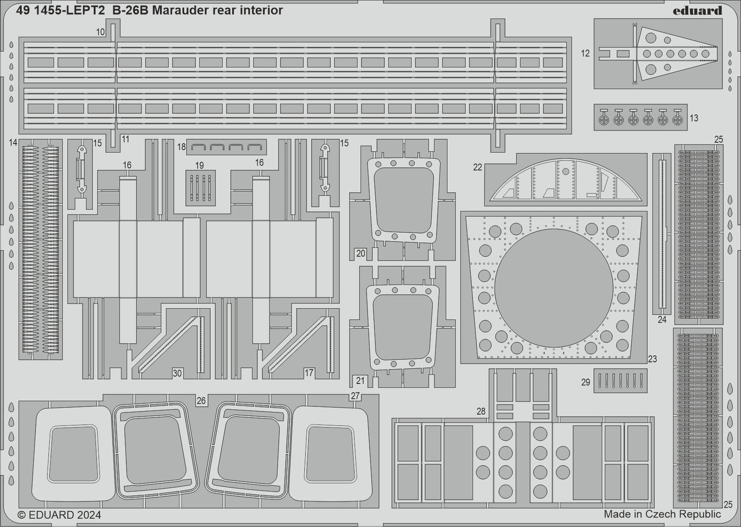 Eduard ED491455 Martin B-26B Marauder rear interior 1:48
