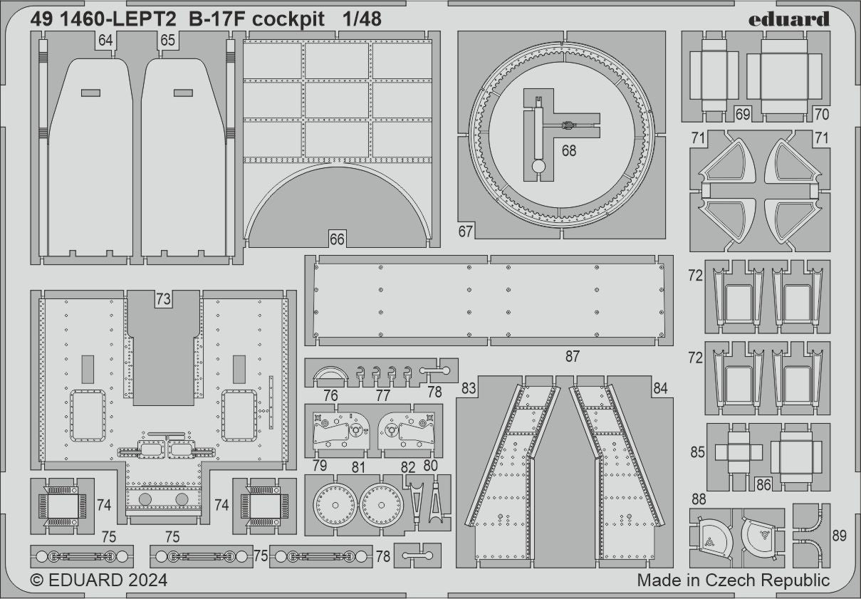 Eduard ED491460 Boeing B-17F Flying Fortress cockpit 1:48