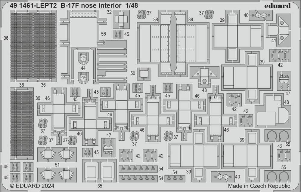 Eduard ED491461 Boeing B-17F Flying Fortress nose interior 1:48