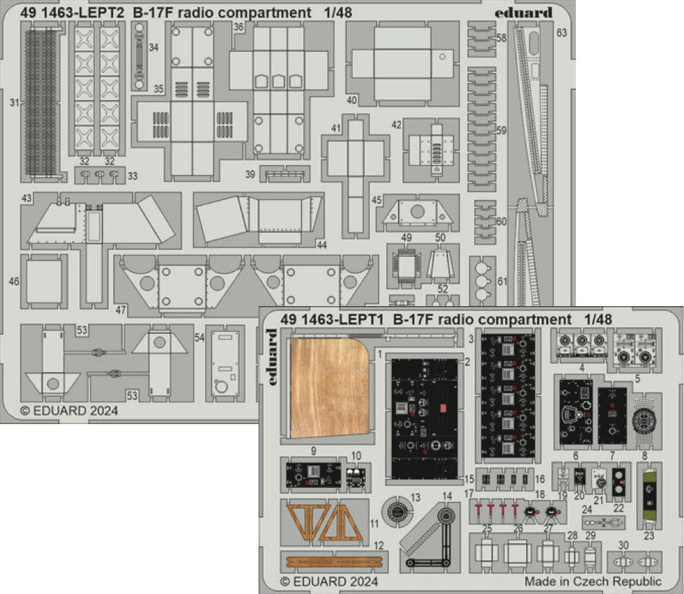 Eduard ED491463 Boeing B-17F Flying Fortress radio compartment 1:48