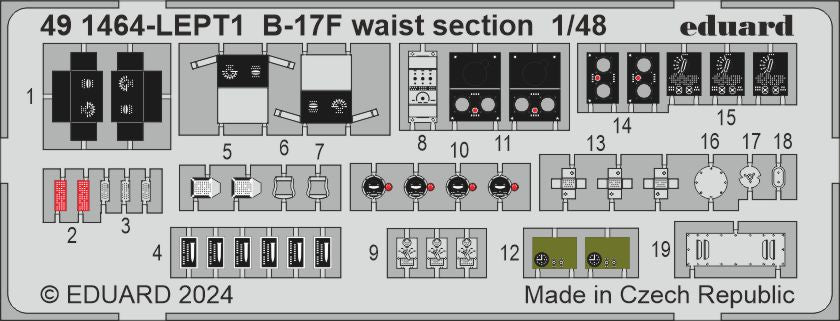Eduard ED491464 Boeing B-17F Flying Fortress waist section 1:48