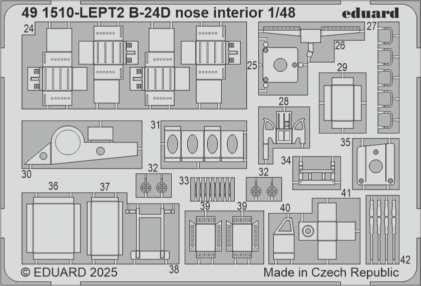 Eduard ED491510 Consolidated B-24D Liberator nose interior 1:48