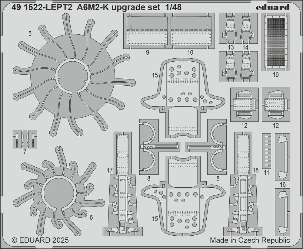 Eduard ED491522 Mitsubishi A6M2-K Zero Engine & Cockpit 1:48