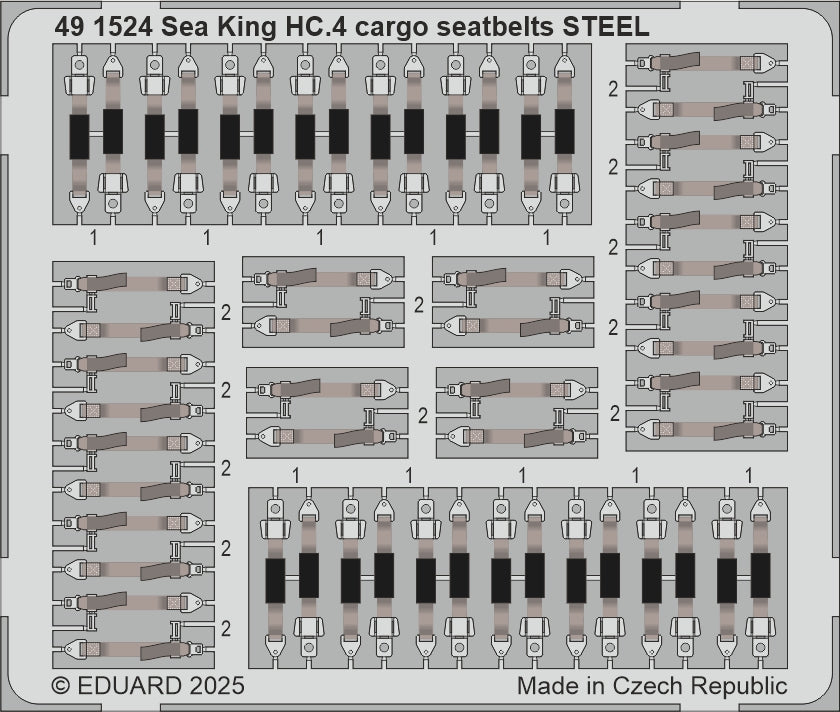 Eduard ED491524 Westland Sea King HC.4 cargo seatbelts STEEL 1:48