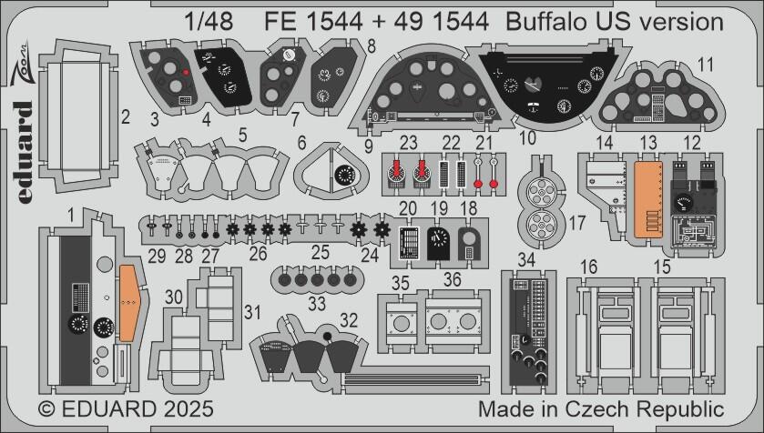 Eduard ED491544 Brewster F2A-2 Buffalo US version 1:48