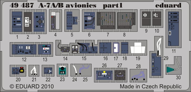 Eduard ED49487 1:48 LTV A-7A/A-7B Corsair avionics