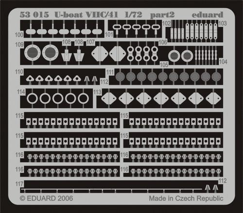 Eduard ED53015 1:72 Type VIIc/41 U-Boat