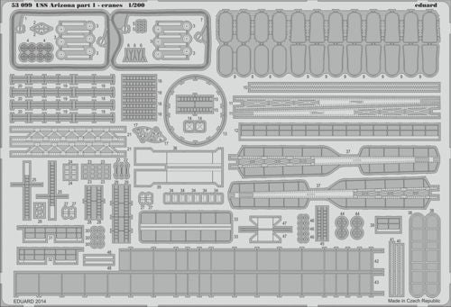 Eduard ED53099 1:200 USS Arizona BB-39 1941 part 1-cranes