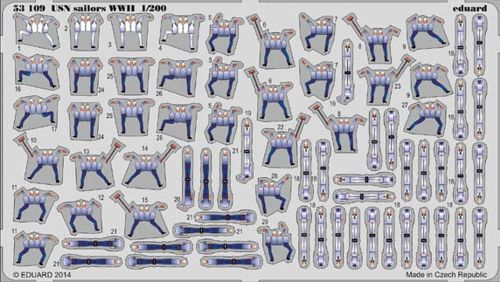 Eduard ED53109 1:200 USN sailors WWII Self Adhesive [USS Arizona BB-39 1941]