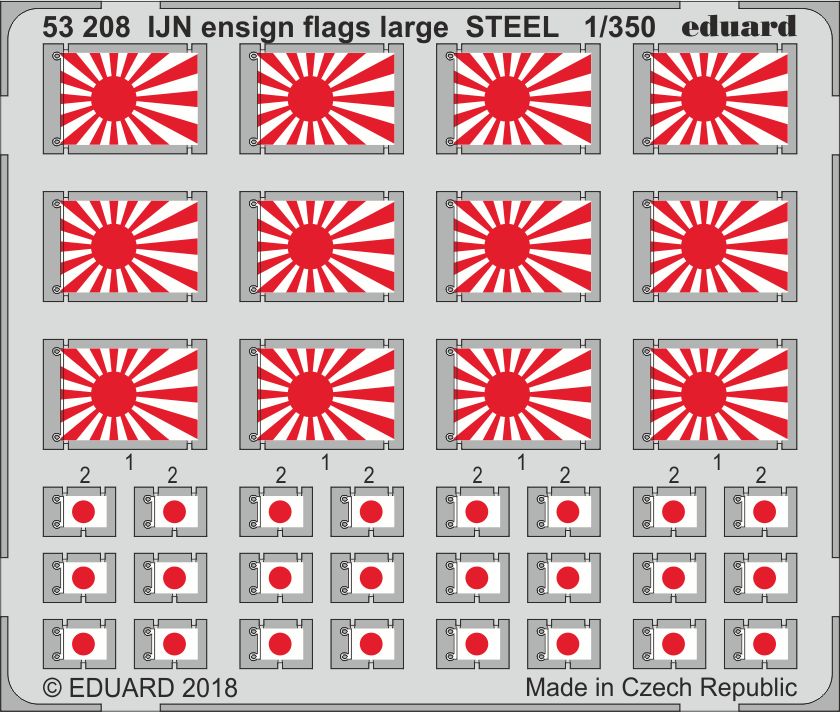 Eduard ED53208 1:350 IJN ensign flags large STEEL