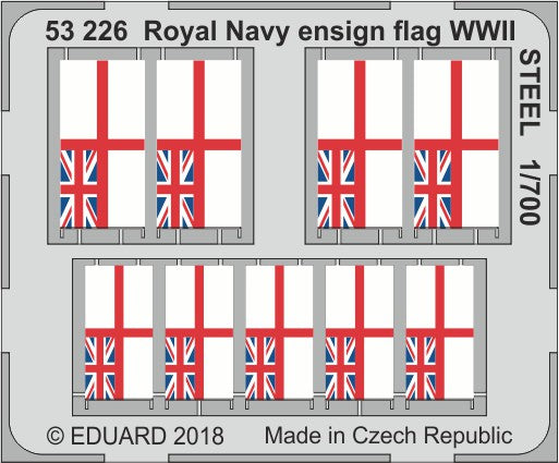 Eduard ED53226 1:700 Royal Navy ensign flag WWII STEEL