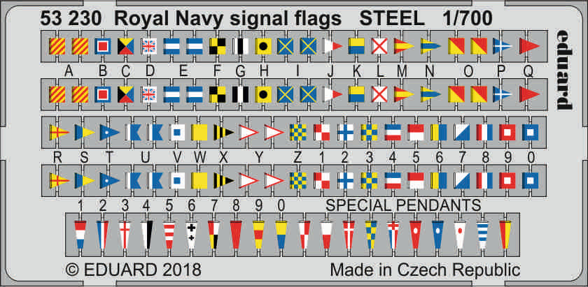 Eduard ED53230 1:700 Royal Navy signal flags STEEL