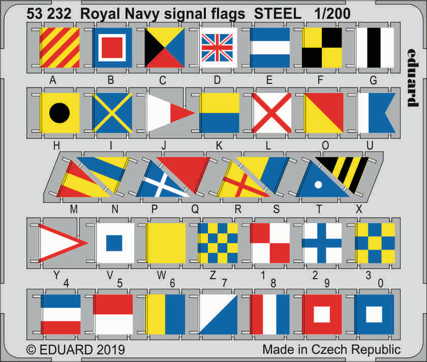 Eduard ED53232 1:200 Royal Navy signal flags STEEL