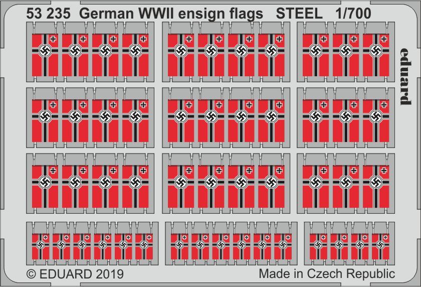 Eduard ED53235 1:700 German WWII ensign flags STEEL