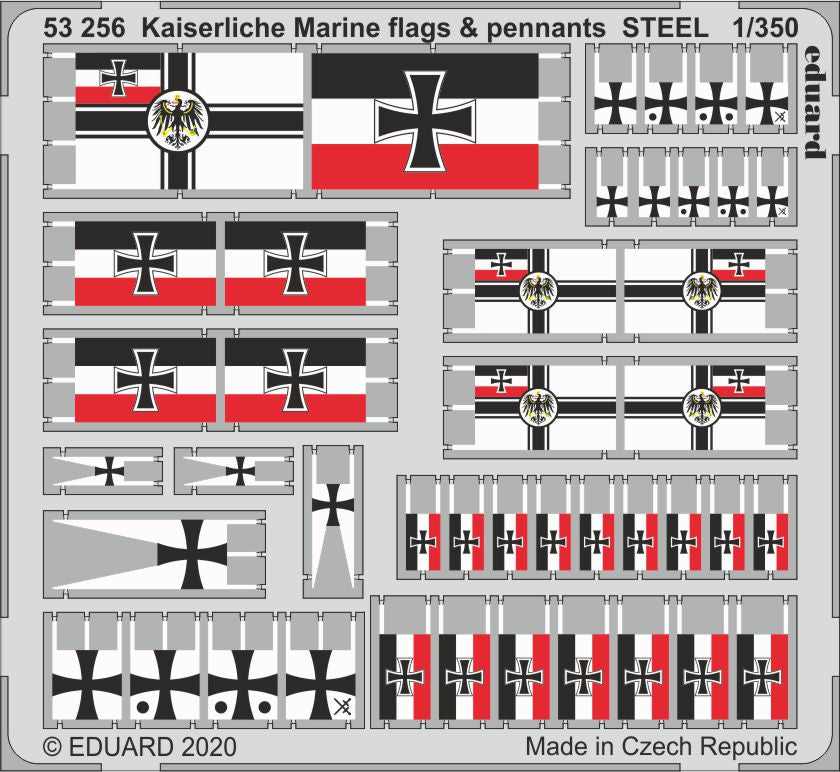Eduard ED53256 Kaiserlische Marine flags & pennants STEEL 1:350