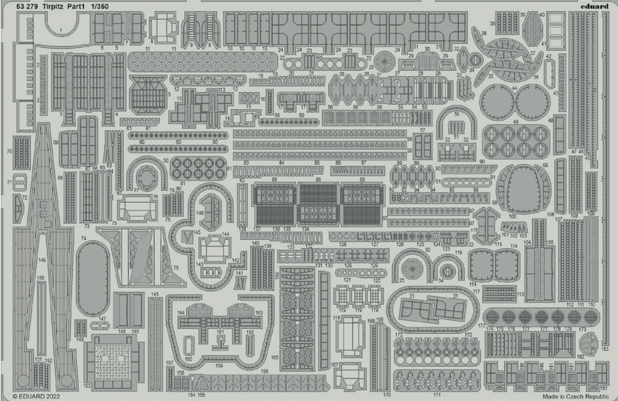 Eduard ED53279 1:350 German Tirpitz part 1