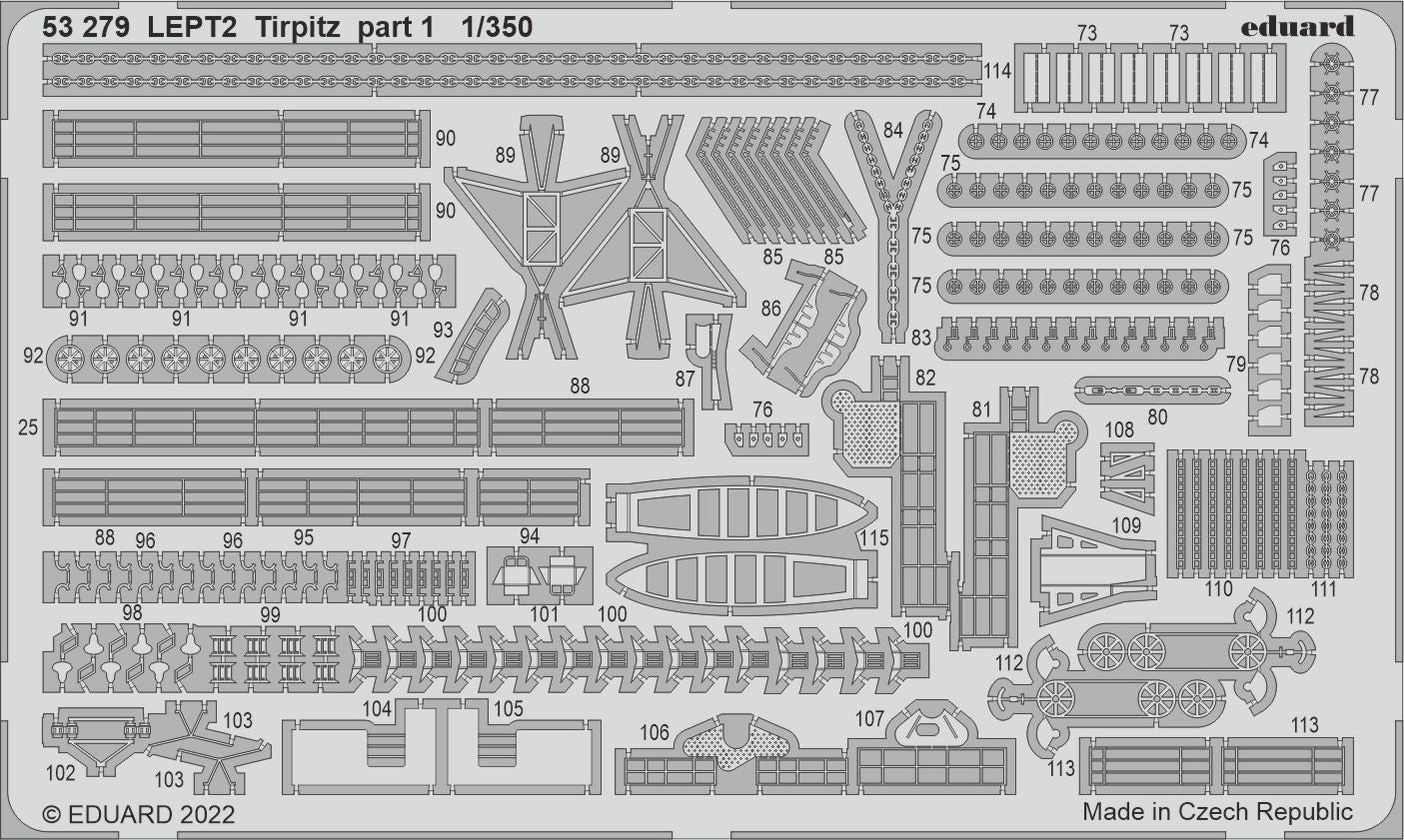 Eduard ED53279 1:350 German Tirpitz part 1