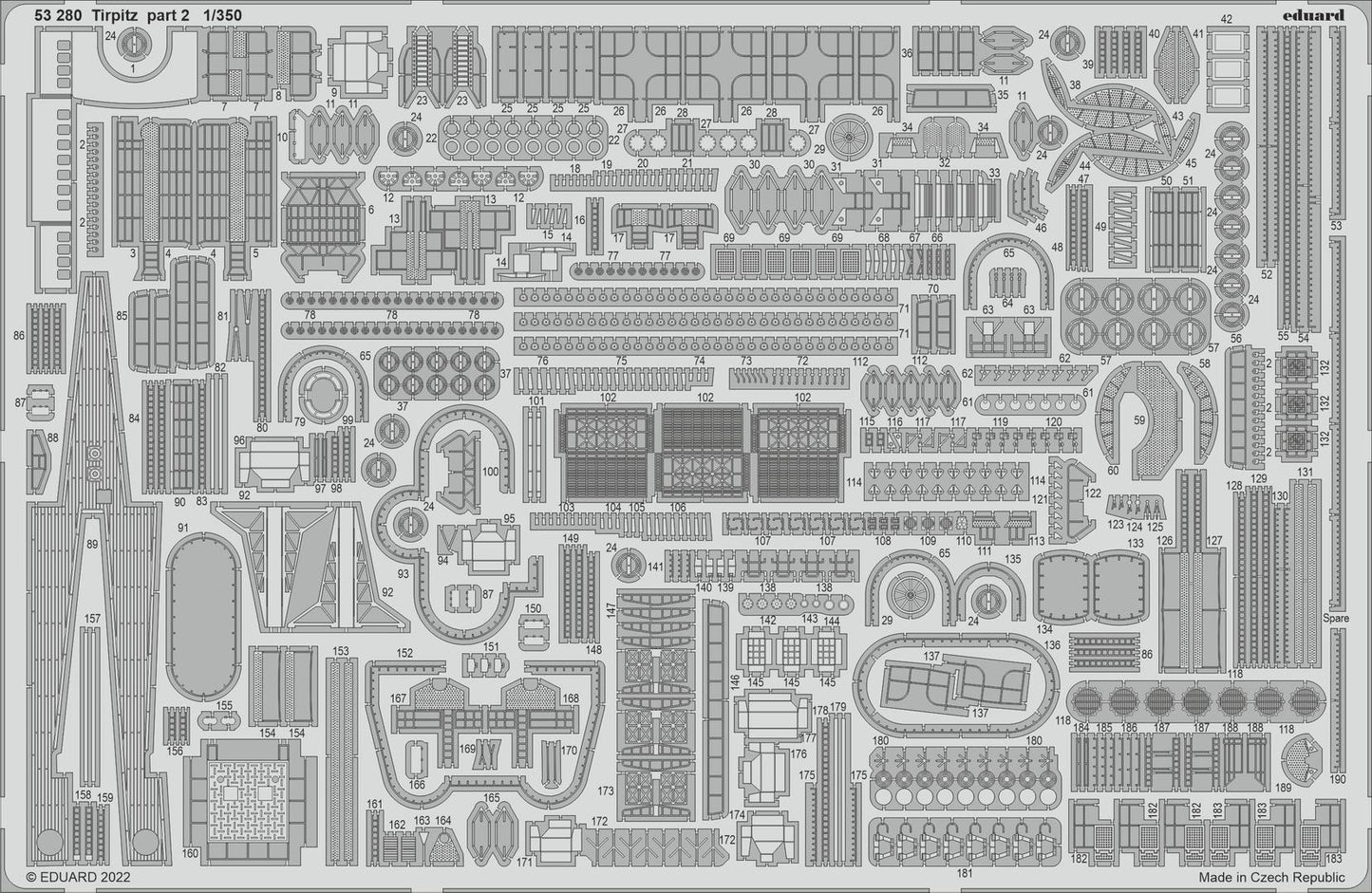 Eduard ED53280 1:350 German Tirpitz part 2