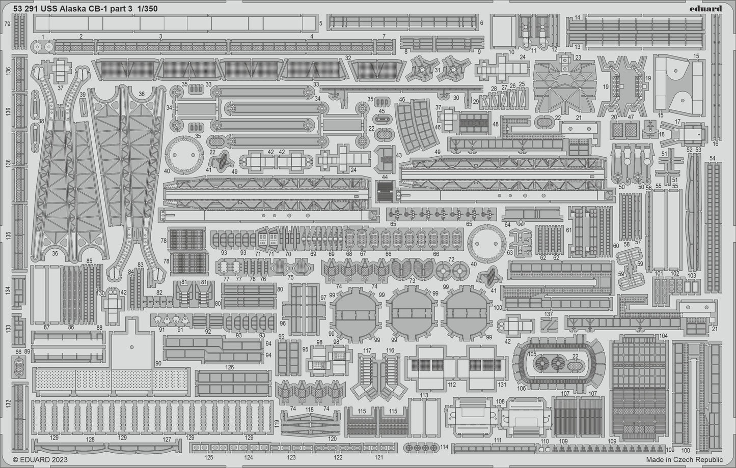 Eduard ED53291 1:350 USS Alaska CB-1 part 3