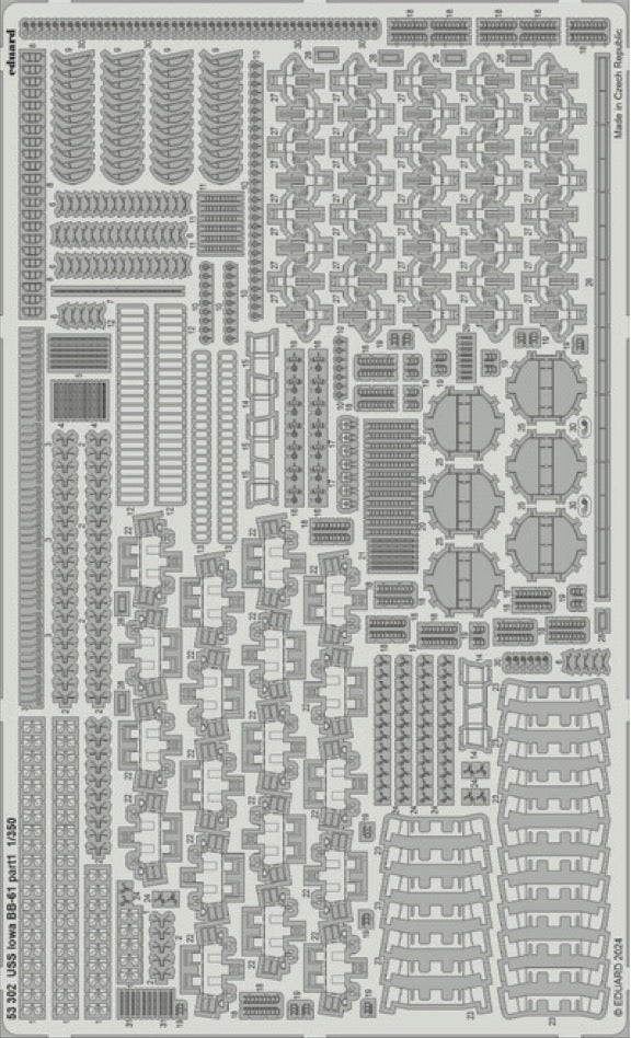 Eduard ED53302 1:350 USS Iowa BB-61 part 1