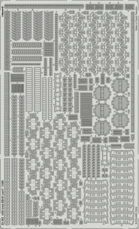 Eduard ED53302 1:350 USS Iowa BB-61 part 1