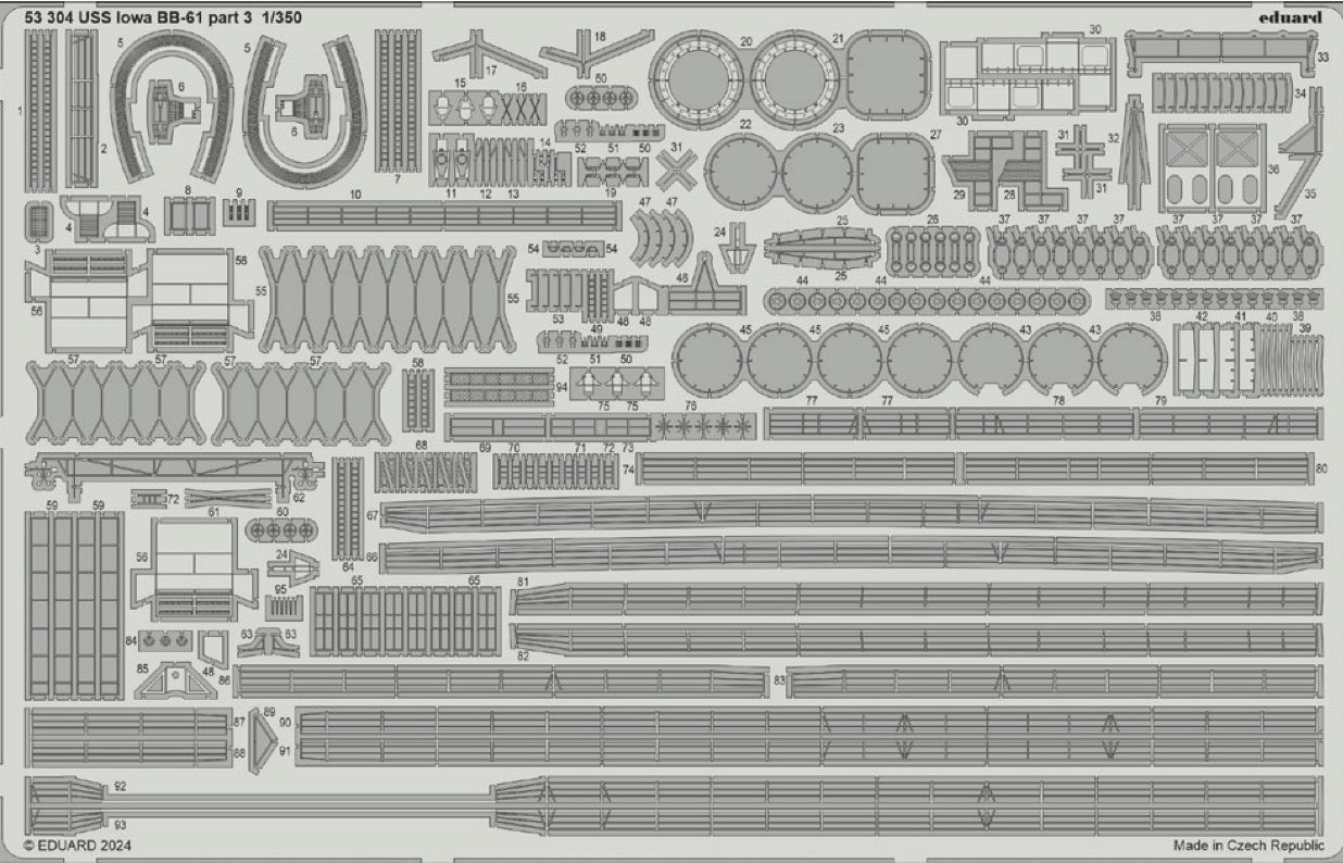 Eduard ED53304 USS Iowa BB-61 part 3 1:350
