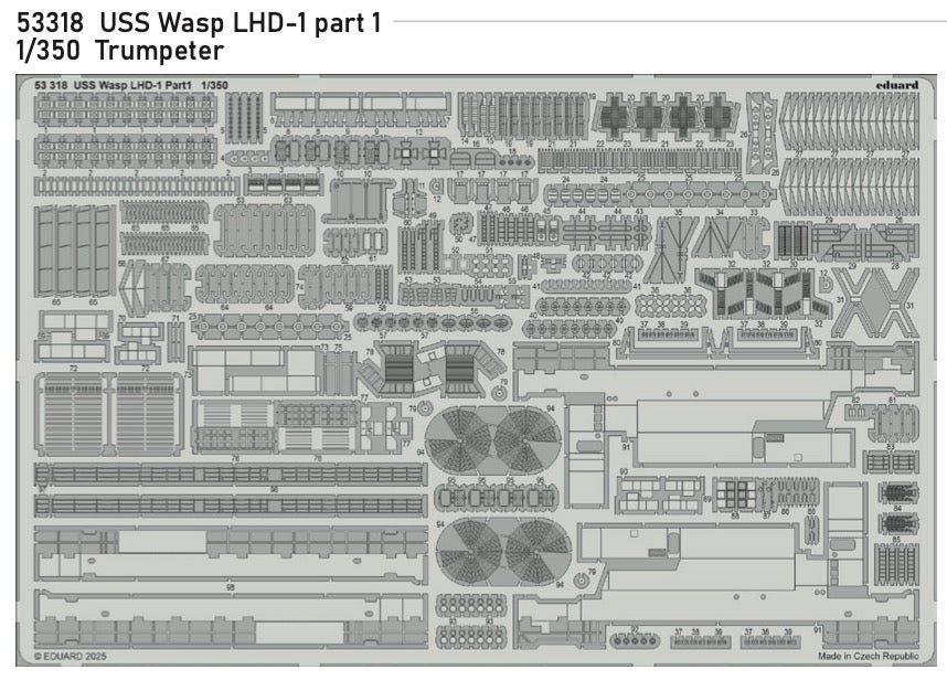 Eduard ED53318 USS Wasp LHD-1 part 1 1:350