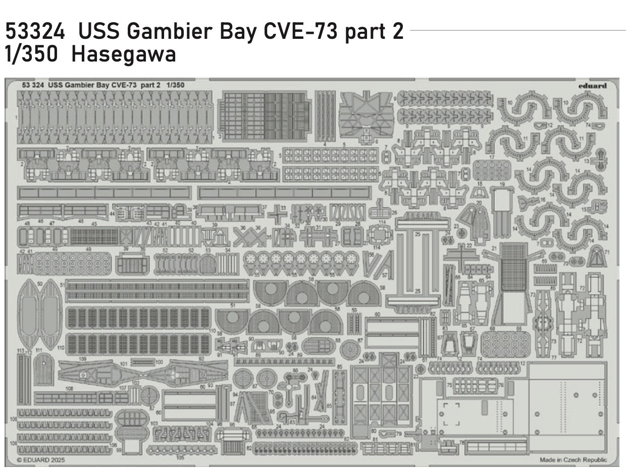 Eduard ED53324 USS Gambier Bay CVE-73 part 2 1:350