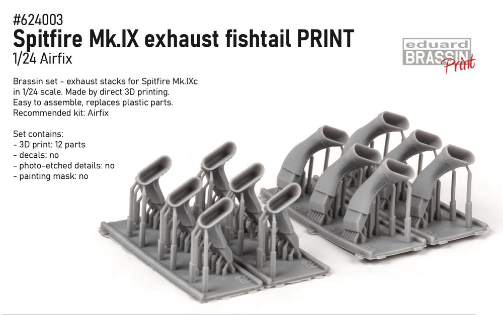Eduard Brassin ED624003 1:24 Supermarine Spitfire Mk.IXc exhaust fishtail