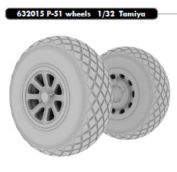 Eduard Brassin ED632015 P-51D Mustang Weighted Wheels 1:32