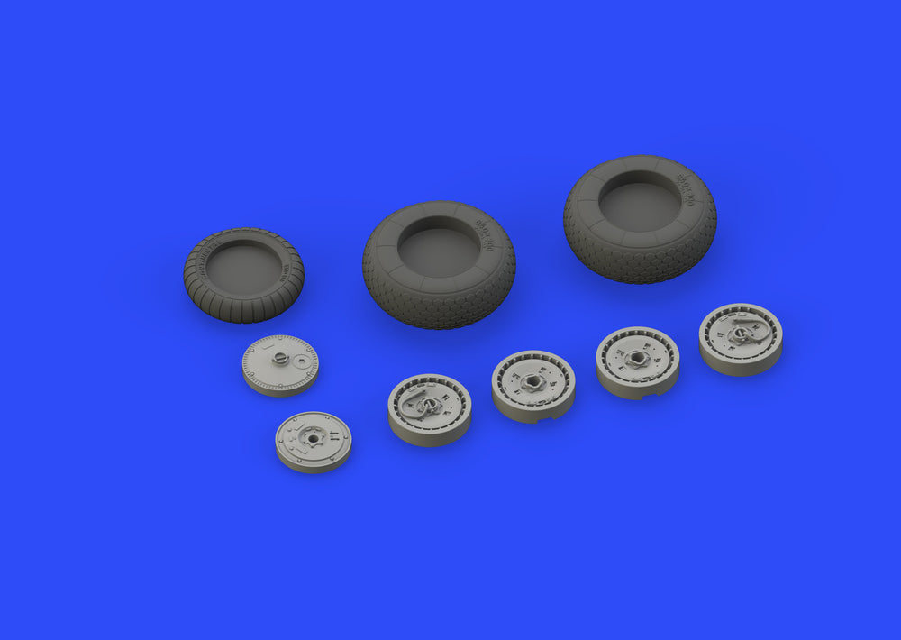 Eduard Brassin ED632100 1:32 Messerschmitt Me-262 wheels with Wtd tyre effect