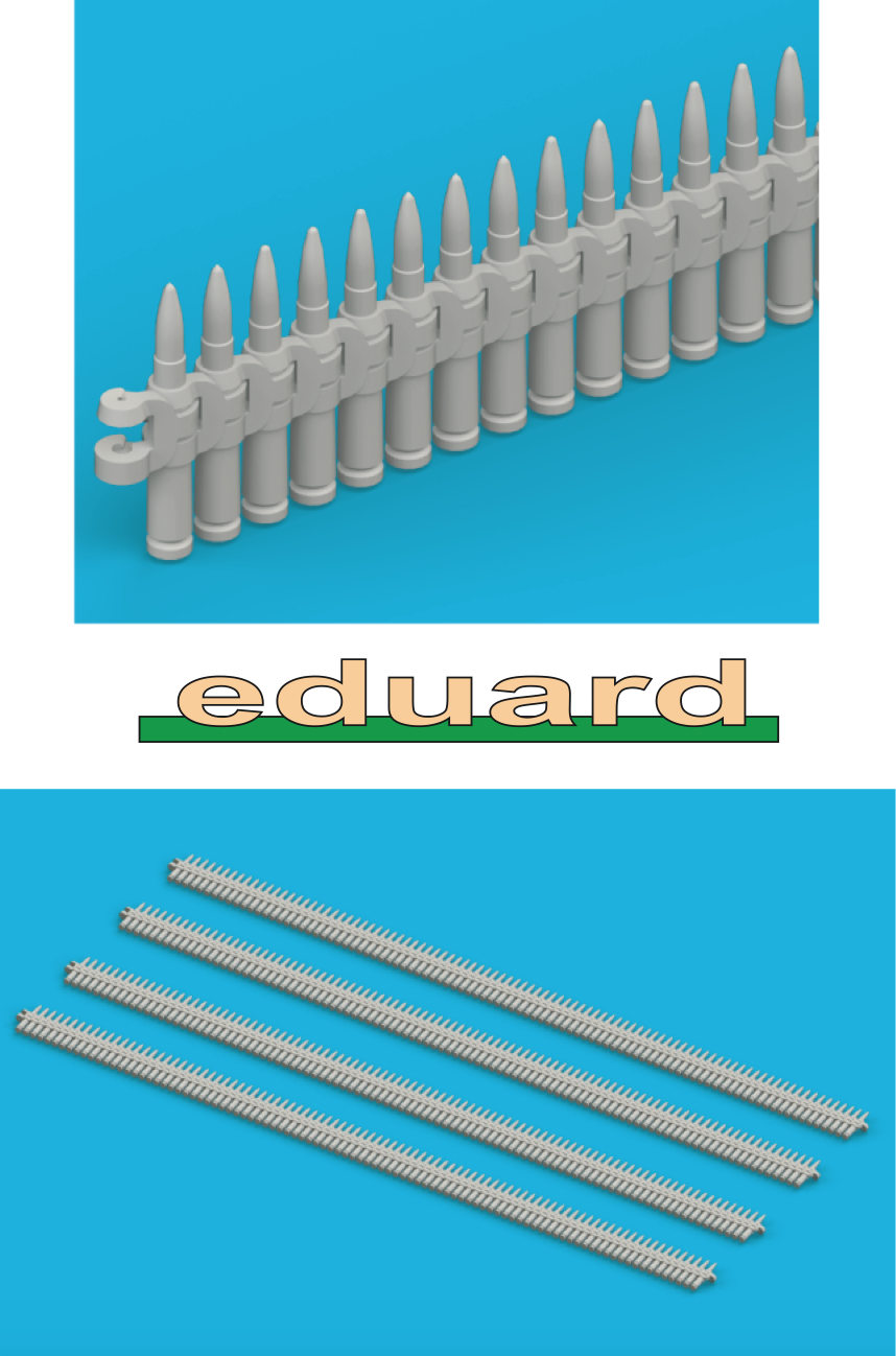 Eduard Brassin ED632121 1:32 Ammo belts 12.7mm Brassin set