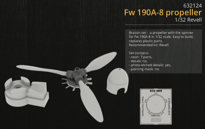 Eduard Brassin ED632124 1:32 Focke-Wulf Fw-190A-8 propeller