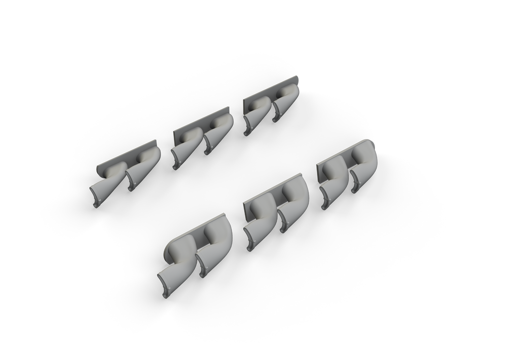 Eduard Brassin ED632139 1:32 Curtiss P-40E Warhawk exhaust stacks fishtail