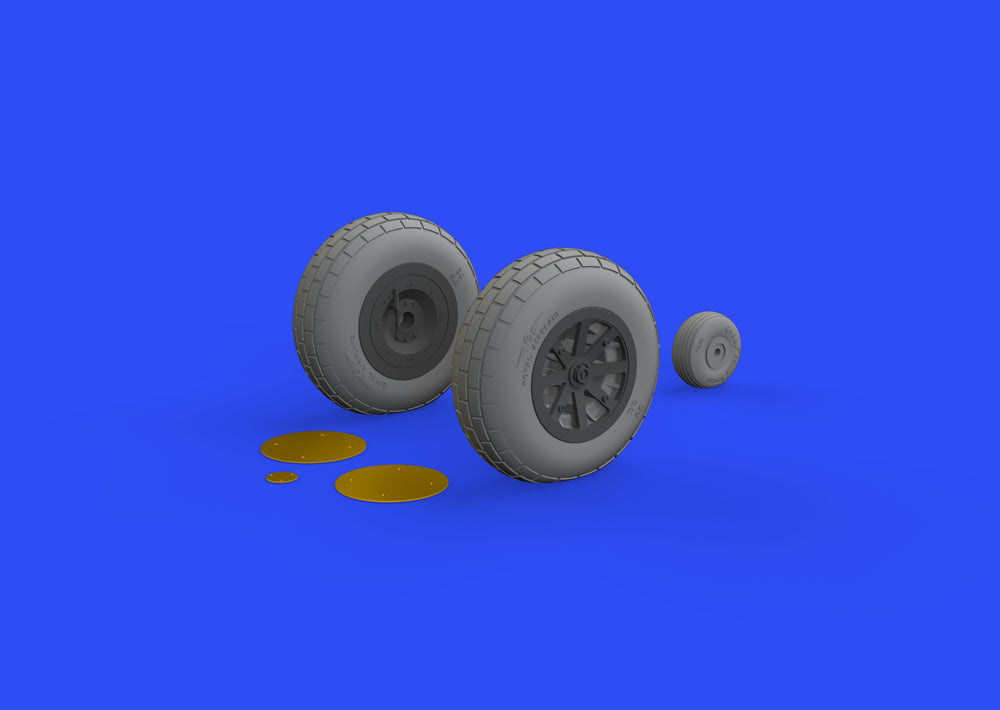 Eduard Brassin ED632143 1:32 Curtiss P-40N Warhawk wheels with Wtd tyre effect