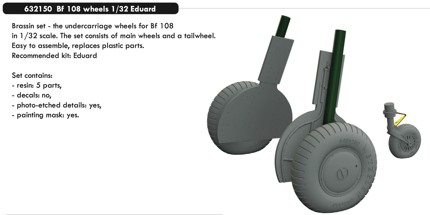 Eduard Brassin ED632150 Bf-108 Taifun Weighted Wheels 1:32
