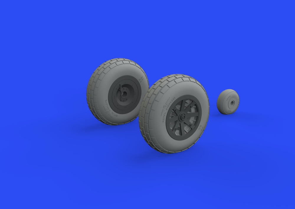 Eduard Brassin ED632160 1:32 Curtiss P-40E wheels with weighted tyre effect