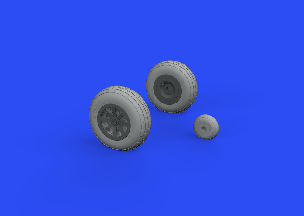 Eduard Brassin ED632160 1:32 Curtiss P-40E wheels with weighted tyre effect