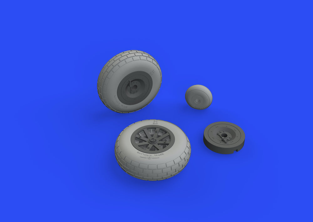 Eduard Brassin ED632160 1:32 Curtiss P-40E wheels with weighted tyre effect