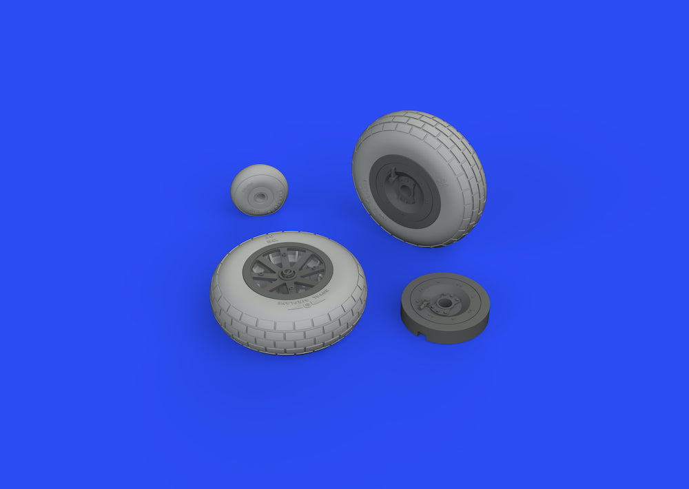 Eduard Brassin ED632160 1:32 Curtiss P-40E wheels with weighted tyre effect