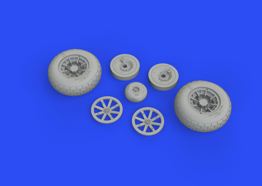 Eduard Brassin ED632160 1:32 Curtiss P-40E wheels with weighted tyre effect