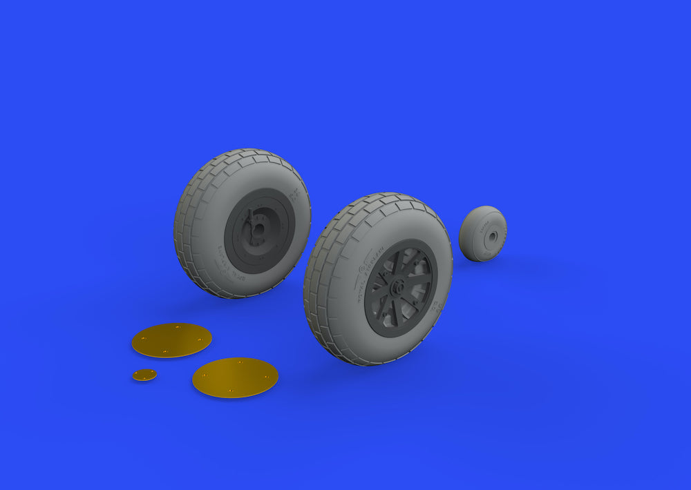 Eduard Brassin ED632160 1:32 Curtiss P-40E wheels with weighted tyre effect
