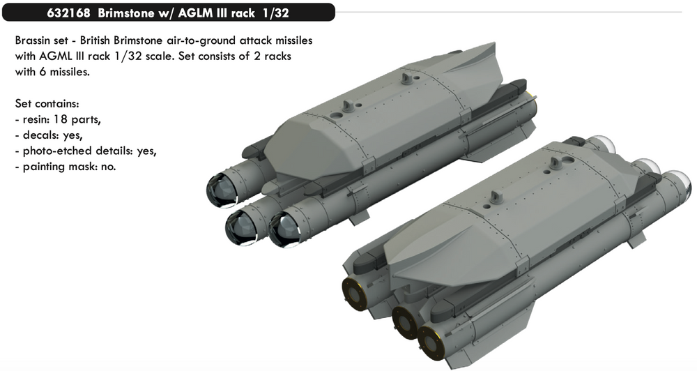 Eduard Brassin ED632168 British Brimstone Missile Set 1:32