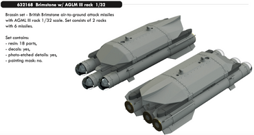 Eduard Brassin ED632168 British Brimstone Missile Set 1:32