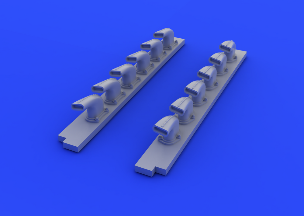 Eduard Brassin ED632184 1:32 Messerschmitt Bf-109G-2/4 exhaust stacks