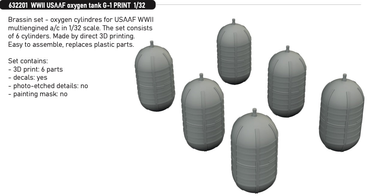 Eduard Brassin ED632201 1:32 WWII USAAF oxygen tank G-1