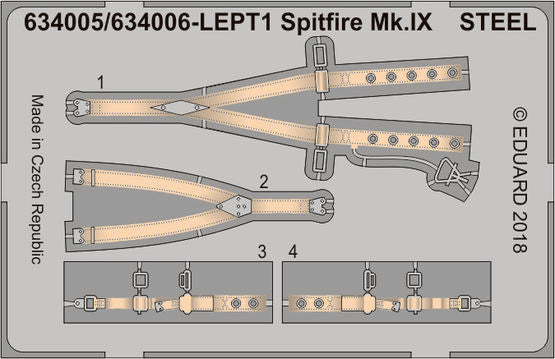Eduard Brassin ED634006 1:32 Spitfire Mk.IXc Late LooK Panel & Belts