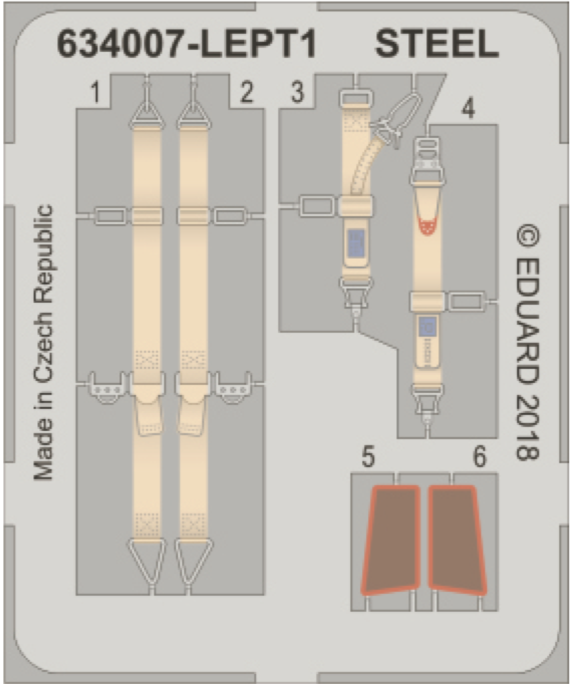 Eduard Brassin ED634007 1:32 Fw-190A-5 LooK Panel & Belts