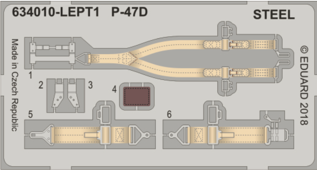 Eduard Brassin ED634010 1:32 Republic P-47D Thunderbolt LooK set