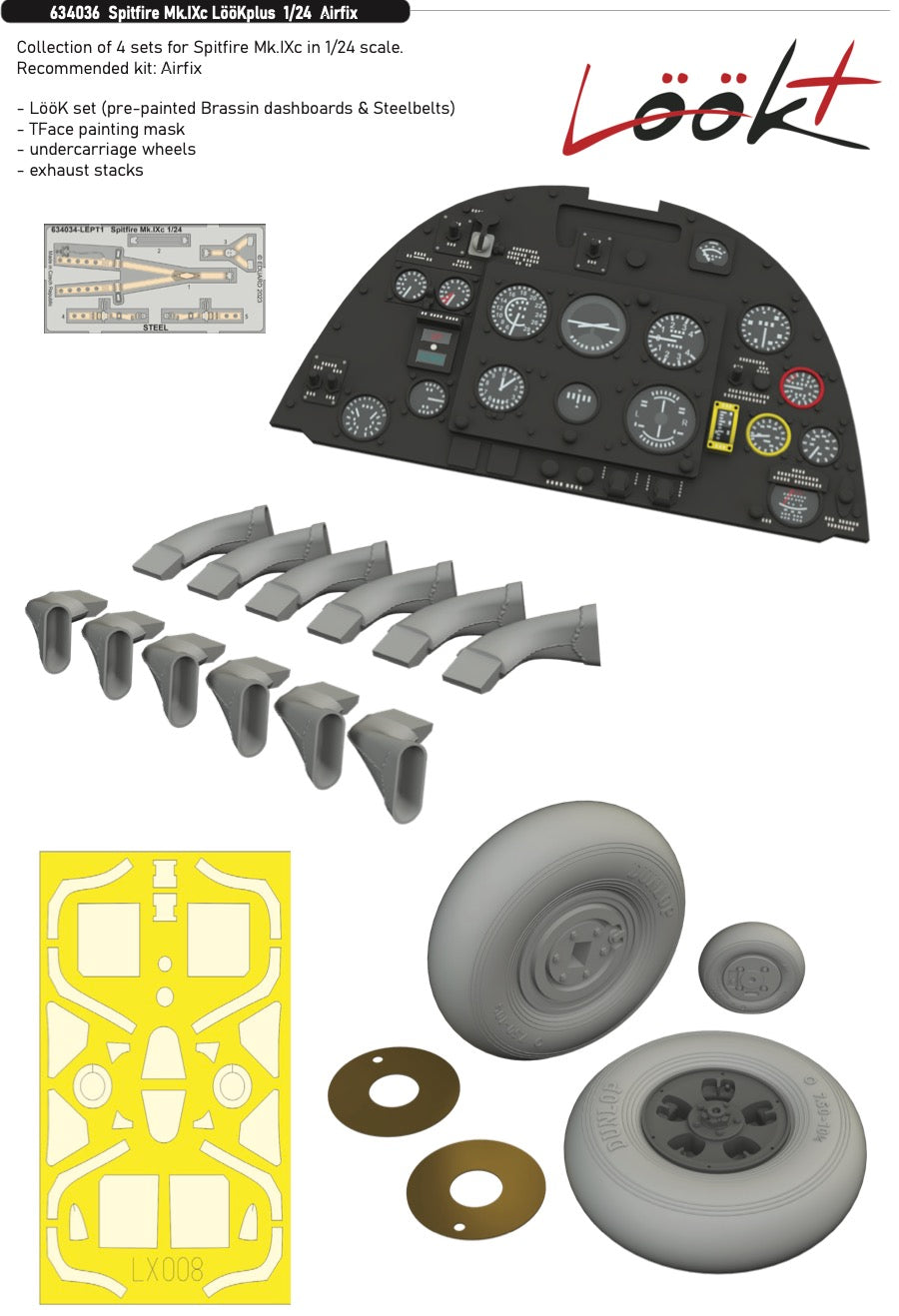 Eduard Brassin ED634036 Supermarine Spitfire Mk.IXc LooK plus 1:24